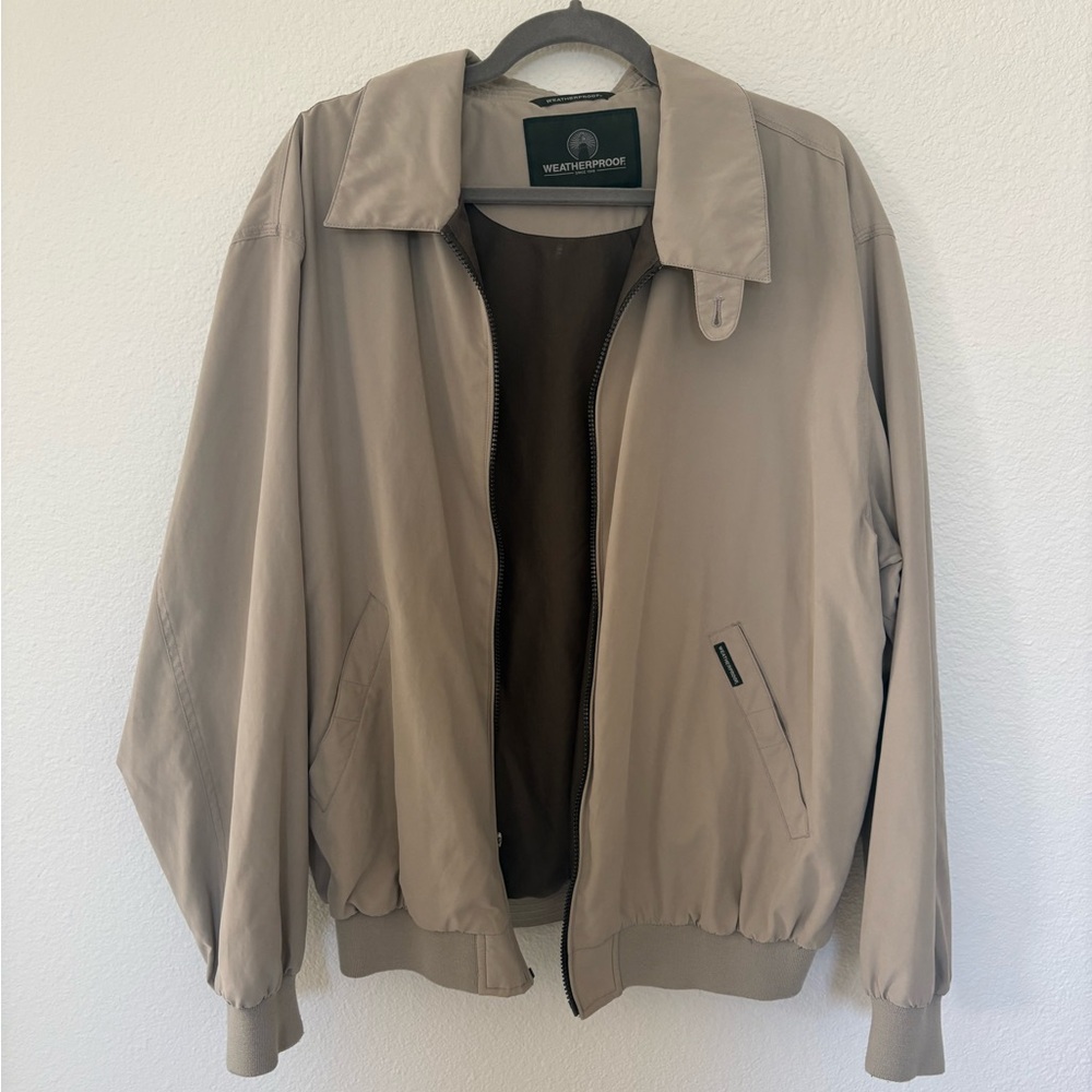 Weatherproof Men's Tan Golf Jacket size Large